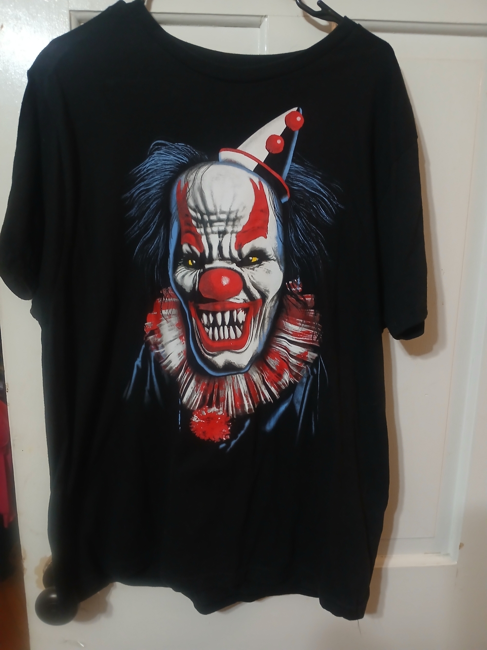Scary Clown Graphic Tee in Black and Red